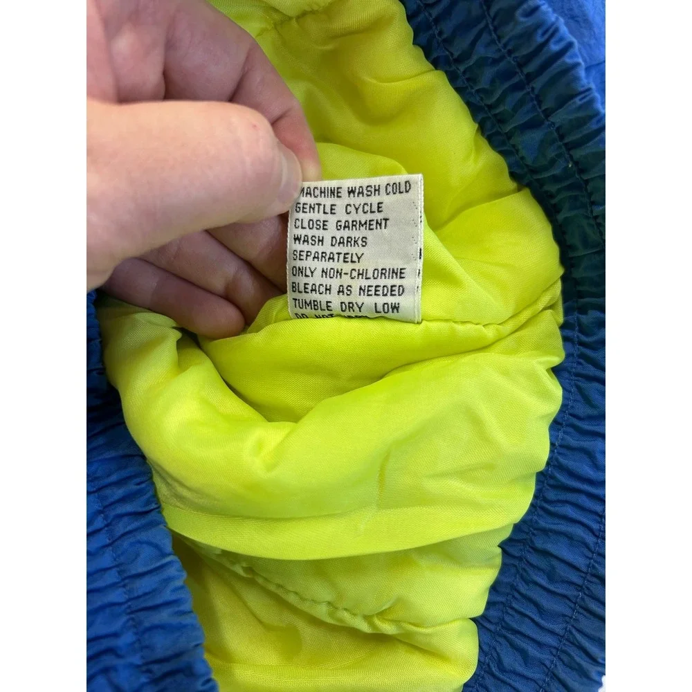 Gerber Vintage 90s Colorblock Star Puffer Jacket Toddler Size 2T Blue Pink Neon